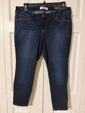 SLINK JEANS Women’s Curvy Jeans in Dark Blue Wash